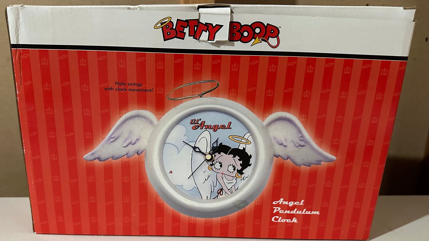 Angel Pendulum Betty Boop Clock