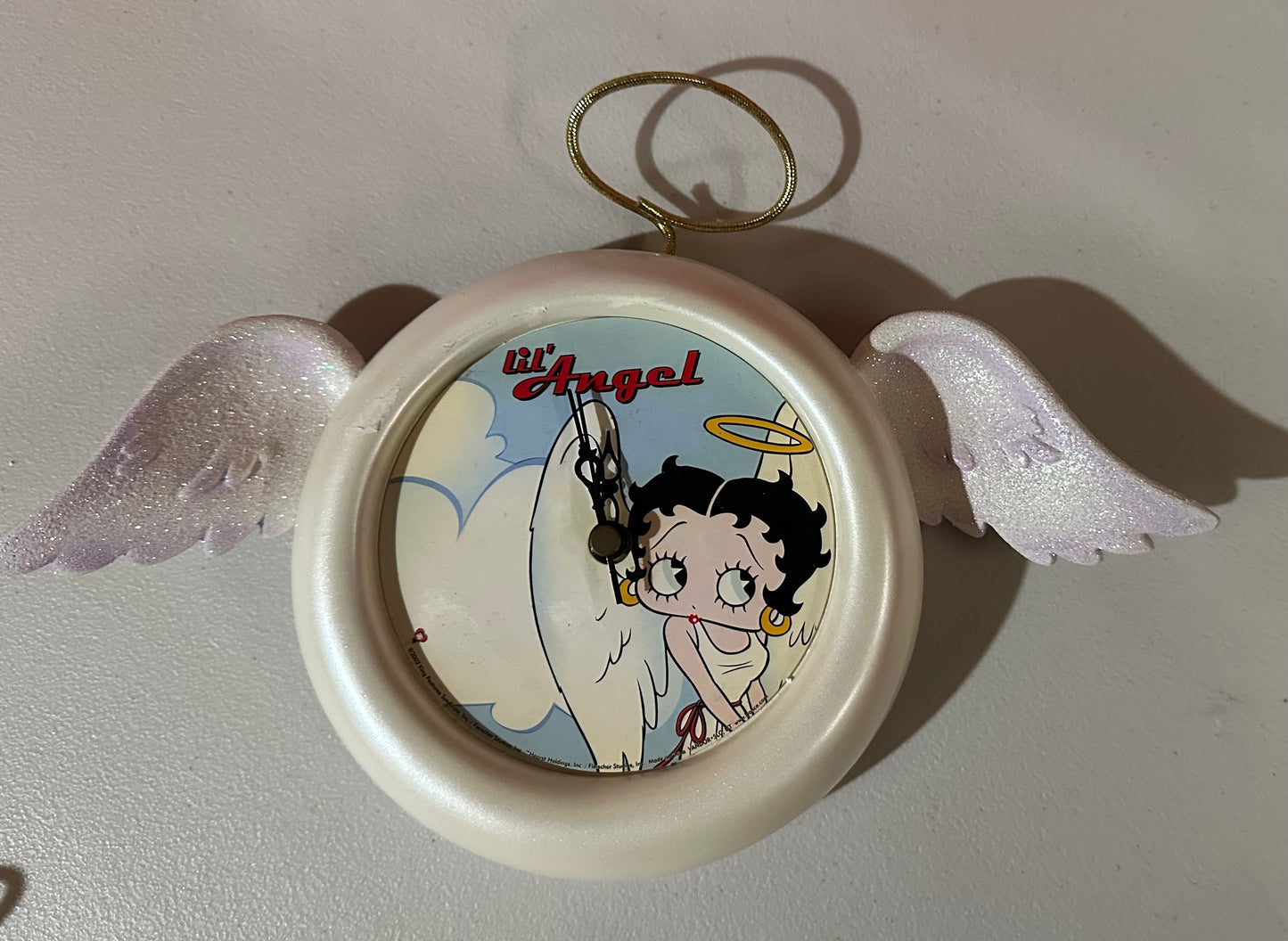 Angel Pendulum Betty Boop Clock