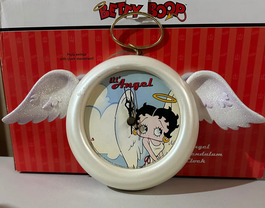 Angel Pendulum Betty Boop Clock